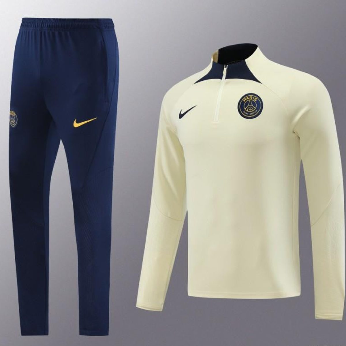 23/24 PSG Yellow Half Zipper Jacket+Pants
