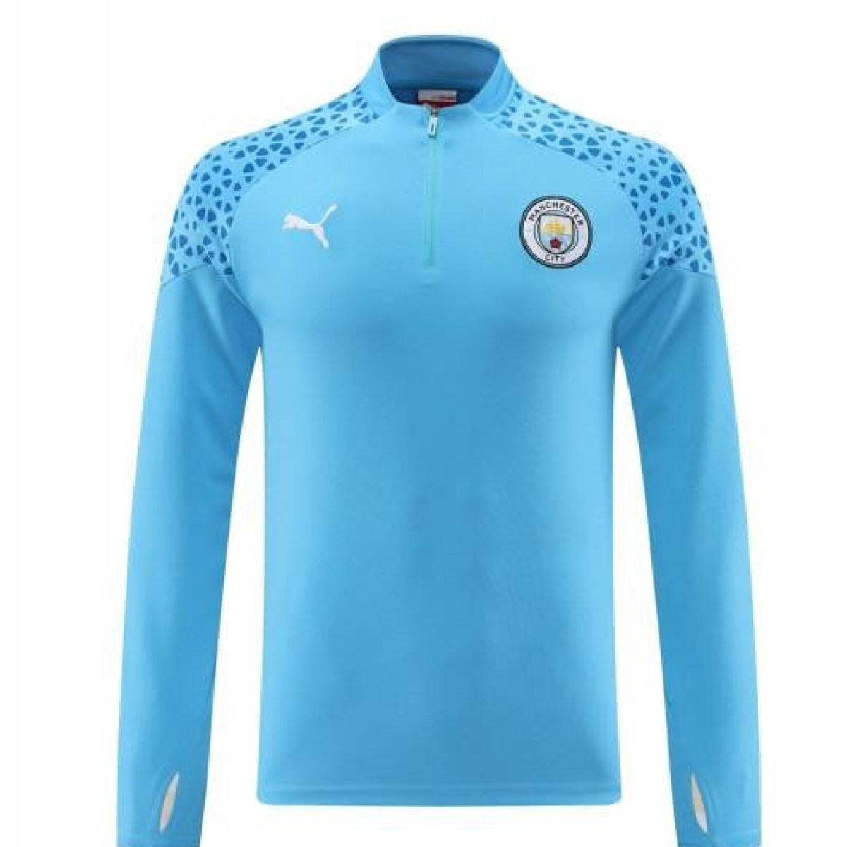 23/24 Manchester City Blue Half Zipper Jacket+Pants