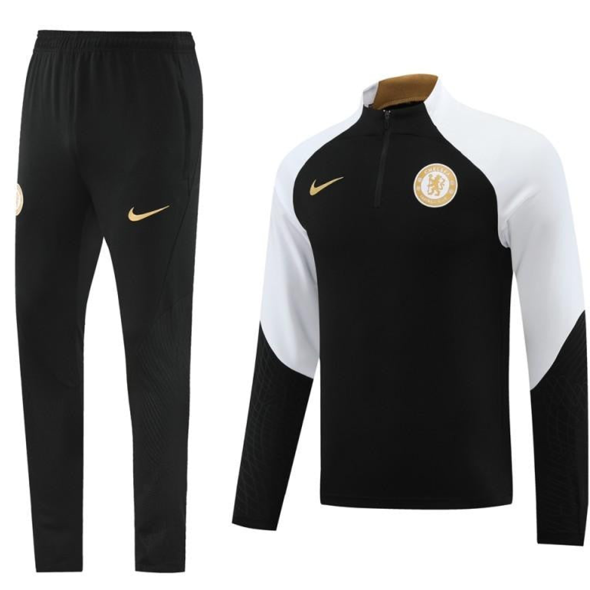 23/24 Chelsea Black Half Zipper Jacket+Pants