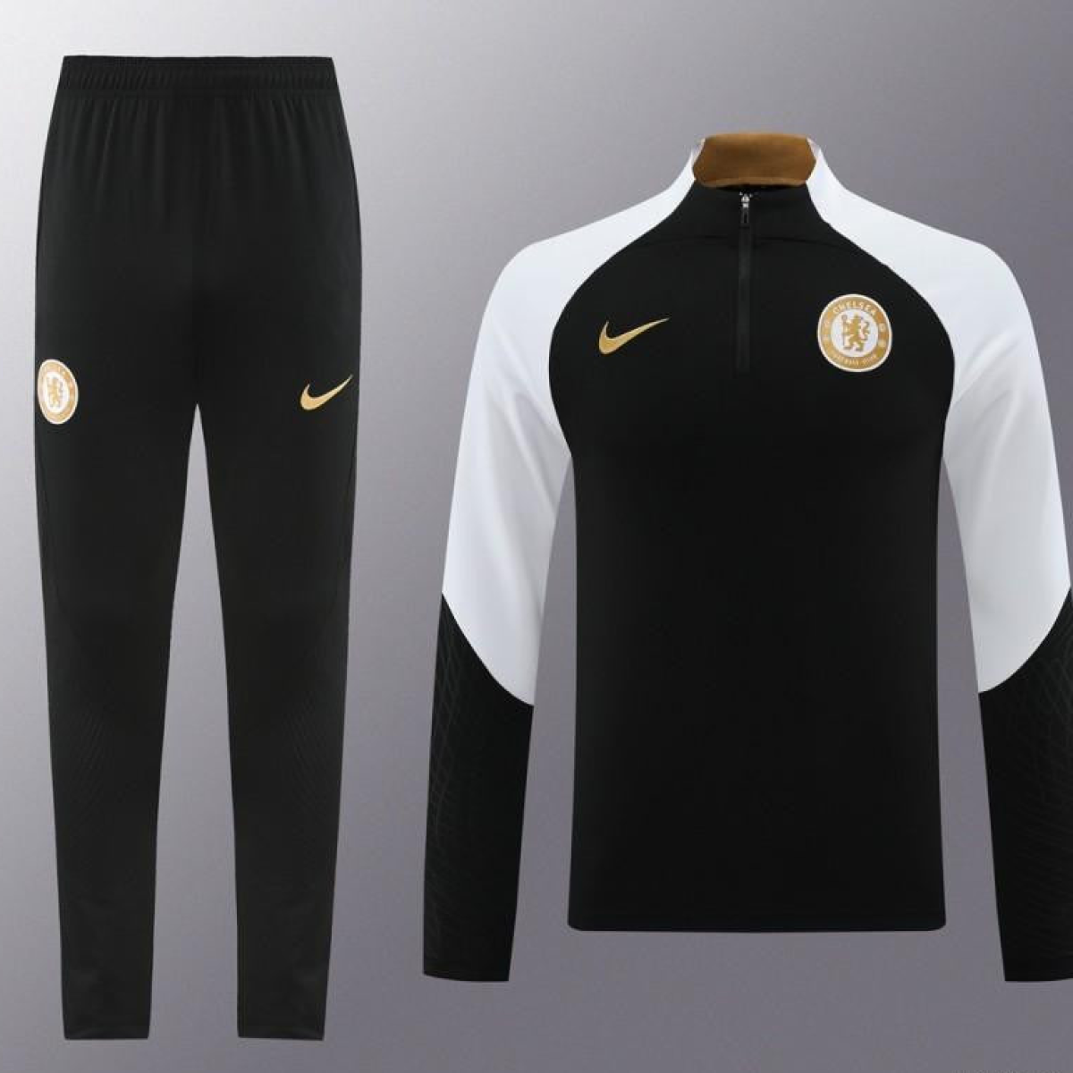 23/24 Chelsea Black Half Zipper Jacket+Pants