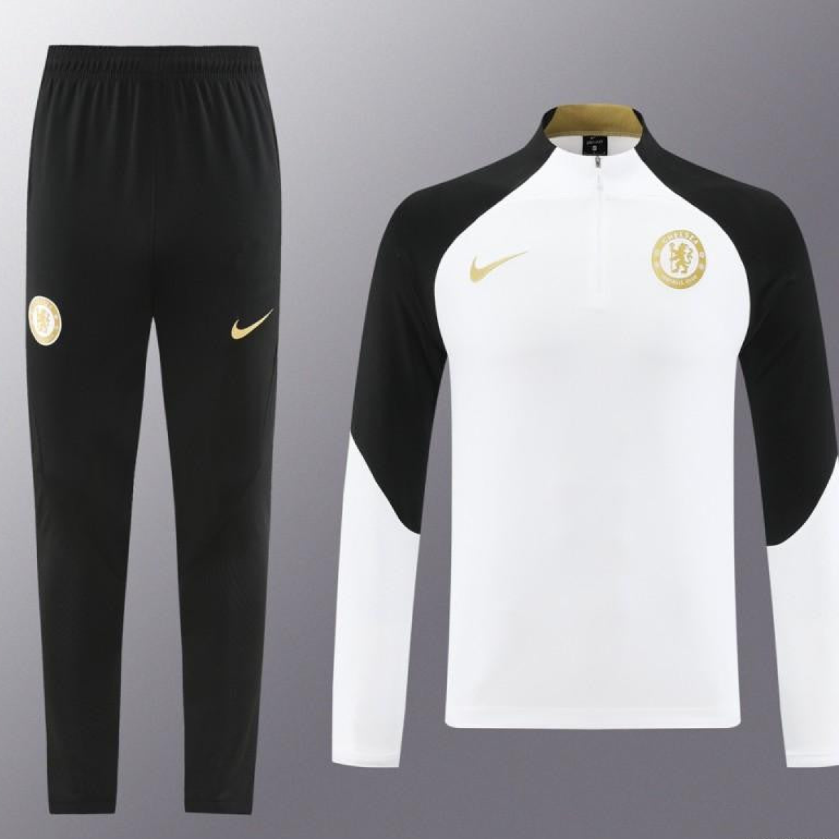 23/24 Chelsea White Half Zipper Jacket+Pants