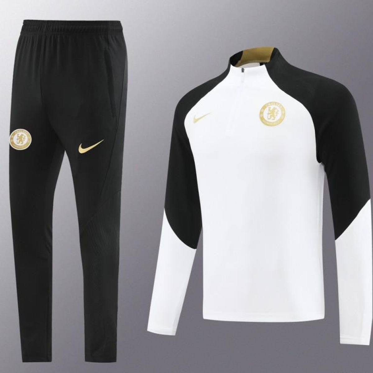 23/24 Chelsea White Half Zipper Jacket+Pants
