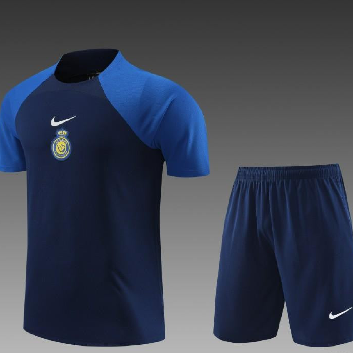 23/24 Al-Nassr Black/Blue Short Sleeve Jersey+Shorts