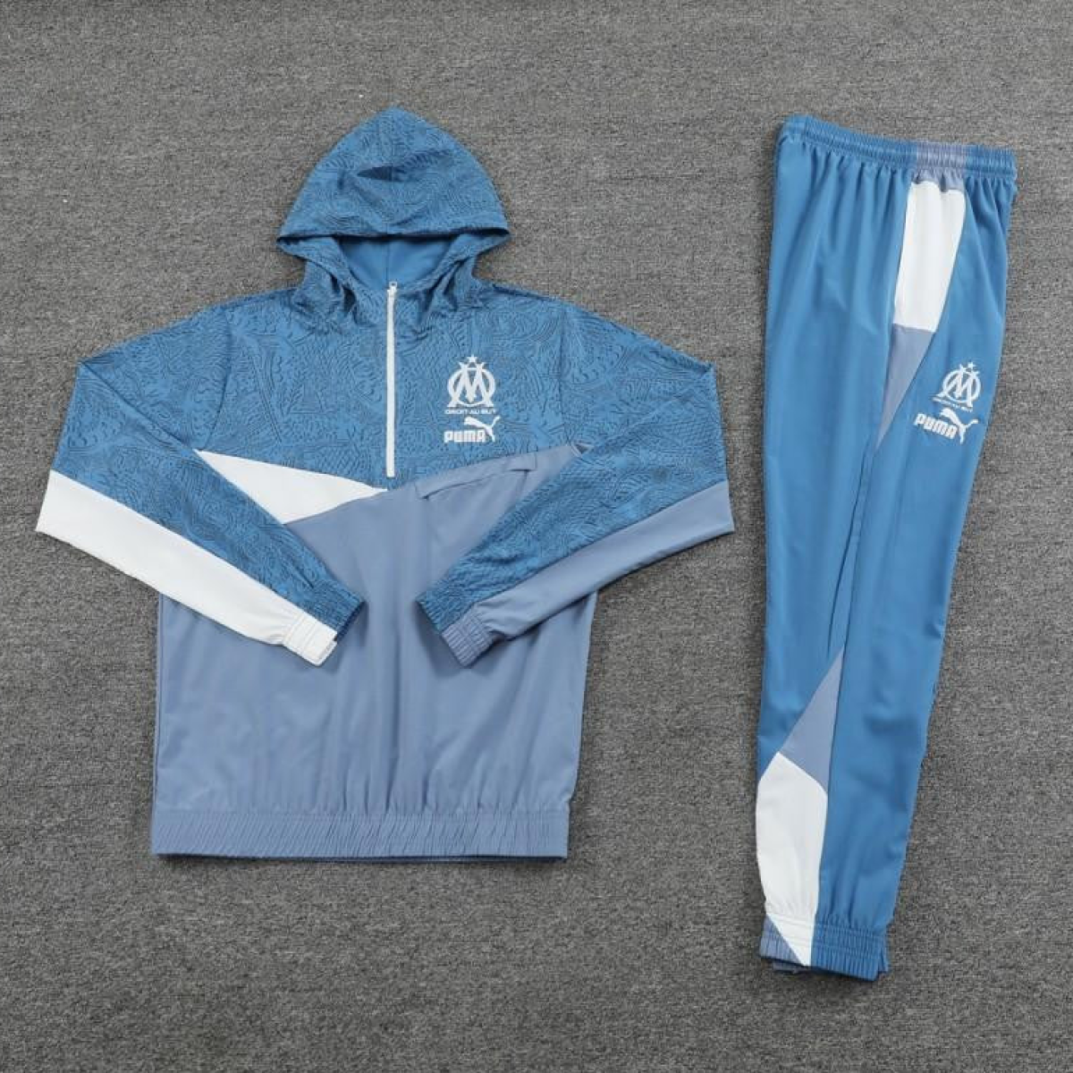 23/24 Brazil Blue Half Zipper Jacket+Pants