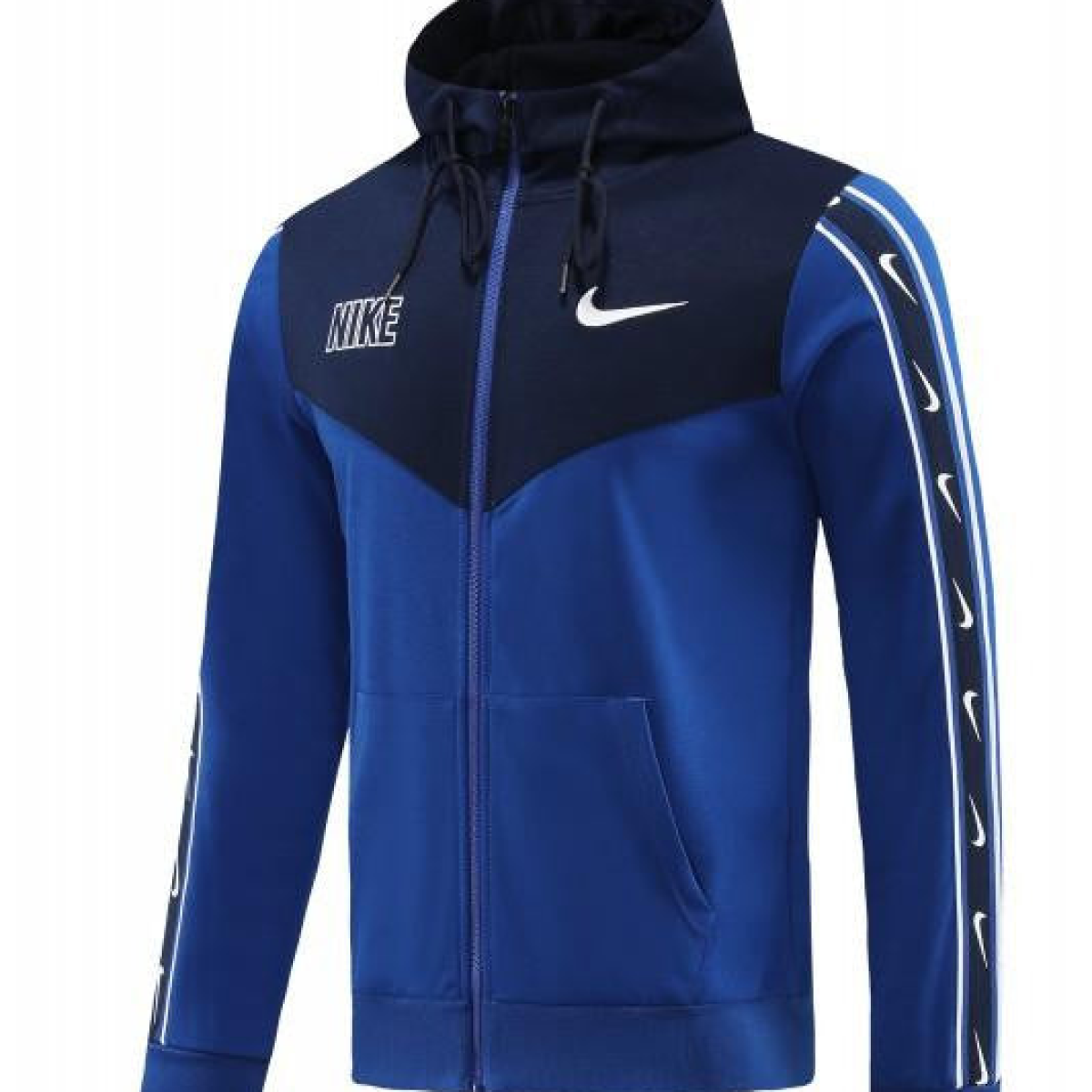 23/24 NIKE Black/Blue Full Zipper Hooide Jacket+Pants