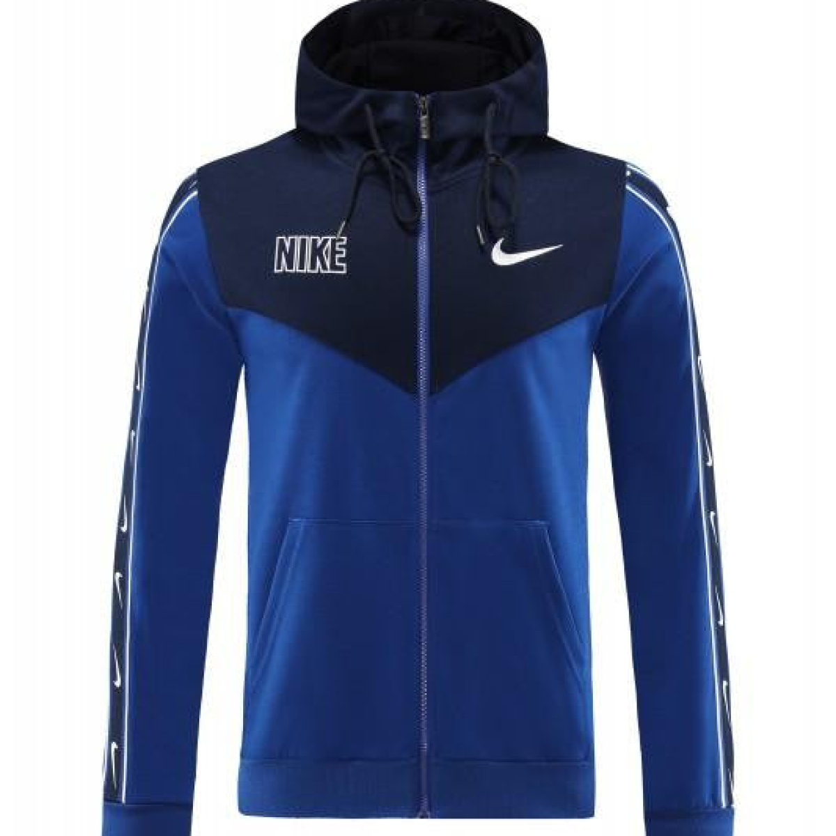 23/24 NIKE Black/Blue Full Zipper Hooide Jacket+Pants