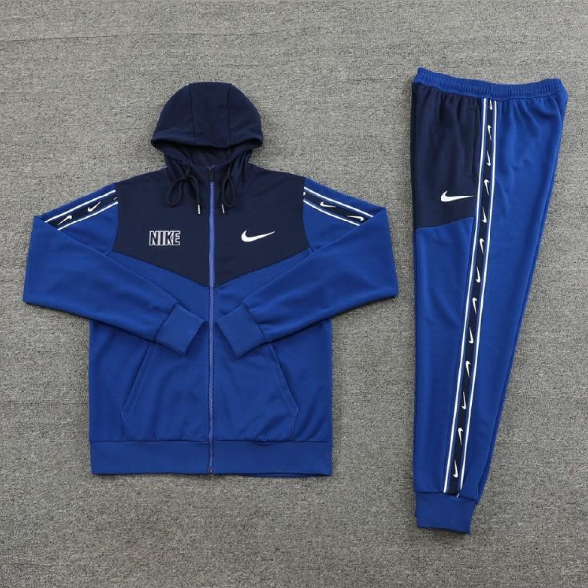 23/24 NIKE Black/Blue Full Zipper Hooide Jacket+Pants