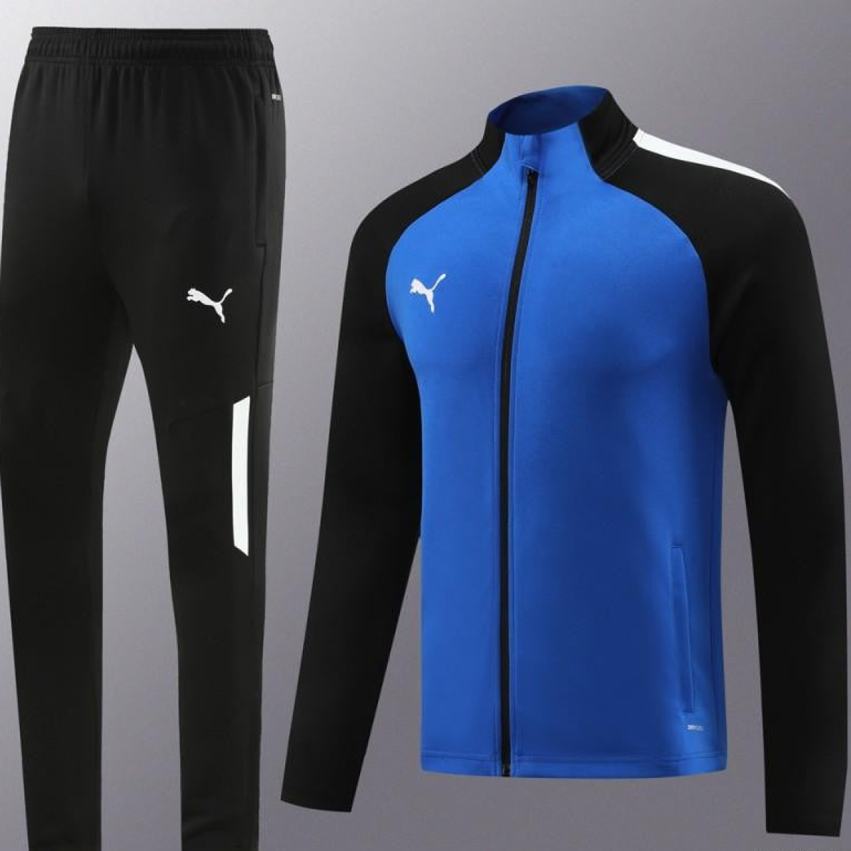 23/24 PUMA Black/Blue Full Zipper Hooide Jacket+Pants