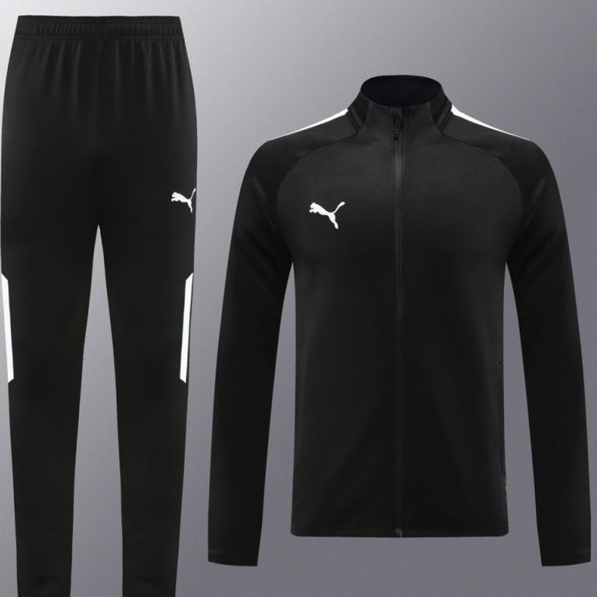 23/24 PUMA Black Full Zipper Hooide Jacket+Pants