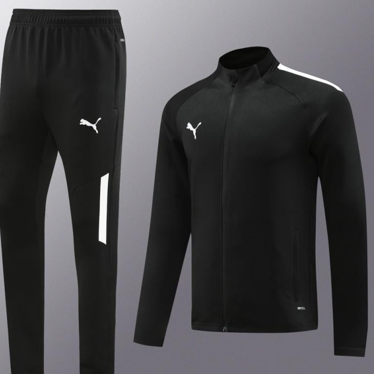 23/24 PUMA Black Full Zipper Hooide Jacket+Pants