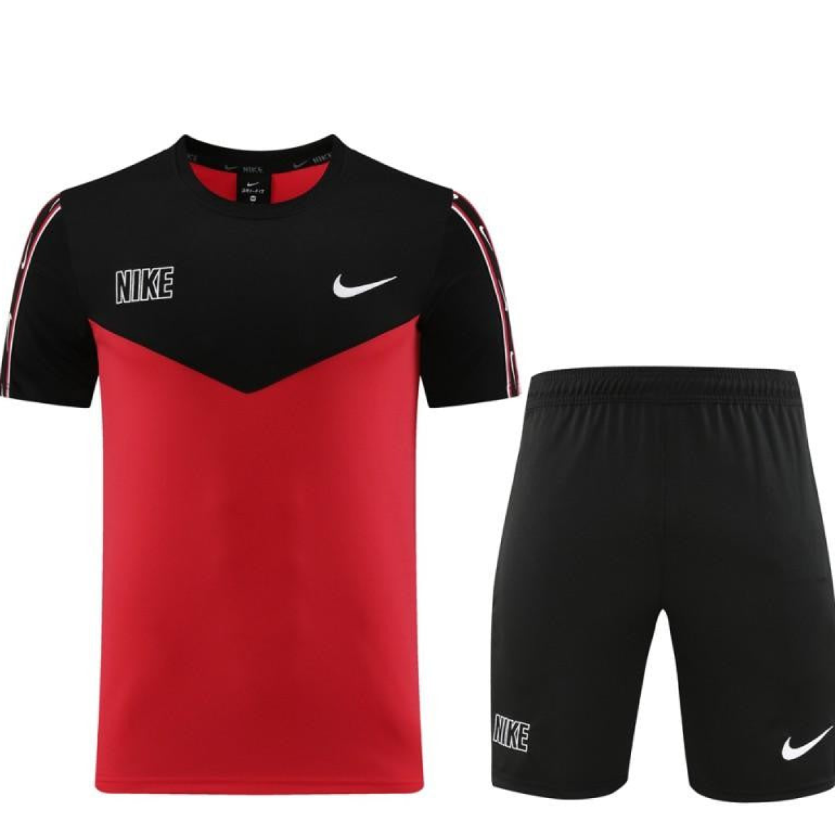 23/24 NIKE Black/Red Short Sleeve Jersey+Pants