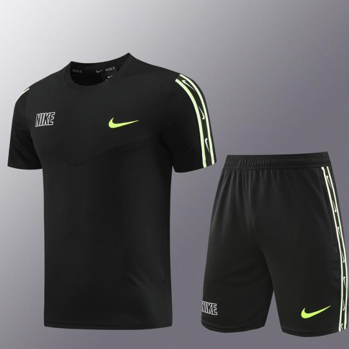 23/24 NIKE Black Short Sleeve Jersey+Pants
