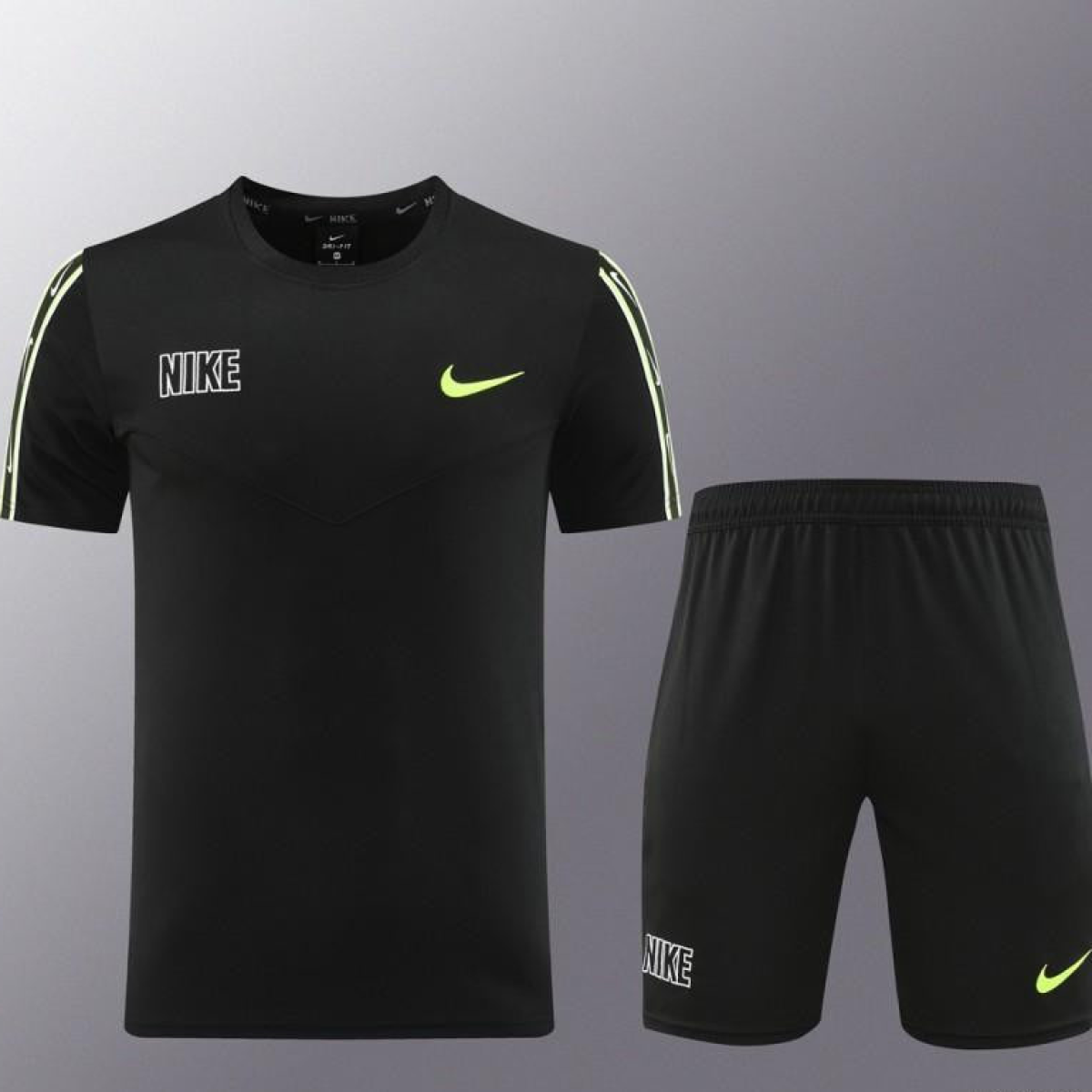 23/24 NIKE Black Short Sleeve Jersey+Pants