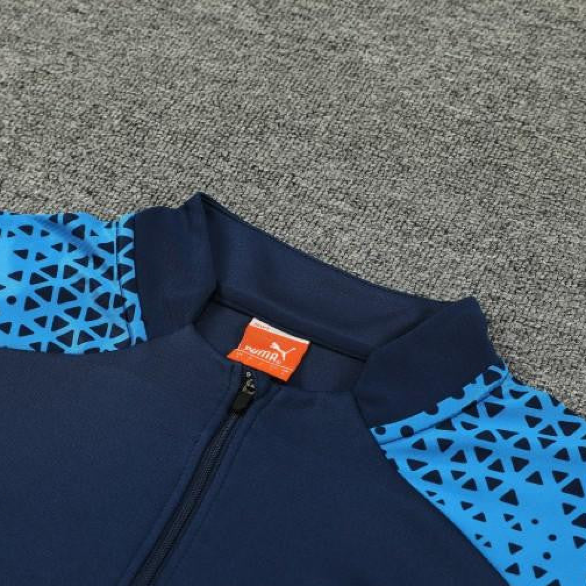23/24 Olympique Marseille Navy Half Zipper Jacket+ Pants