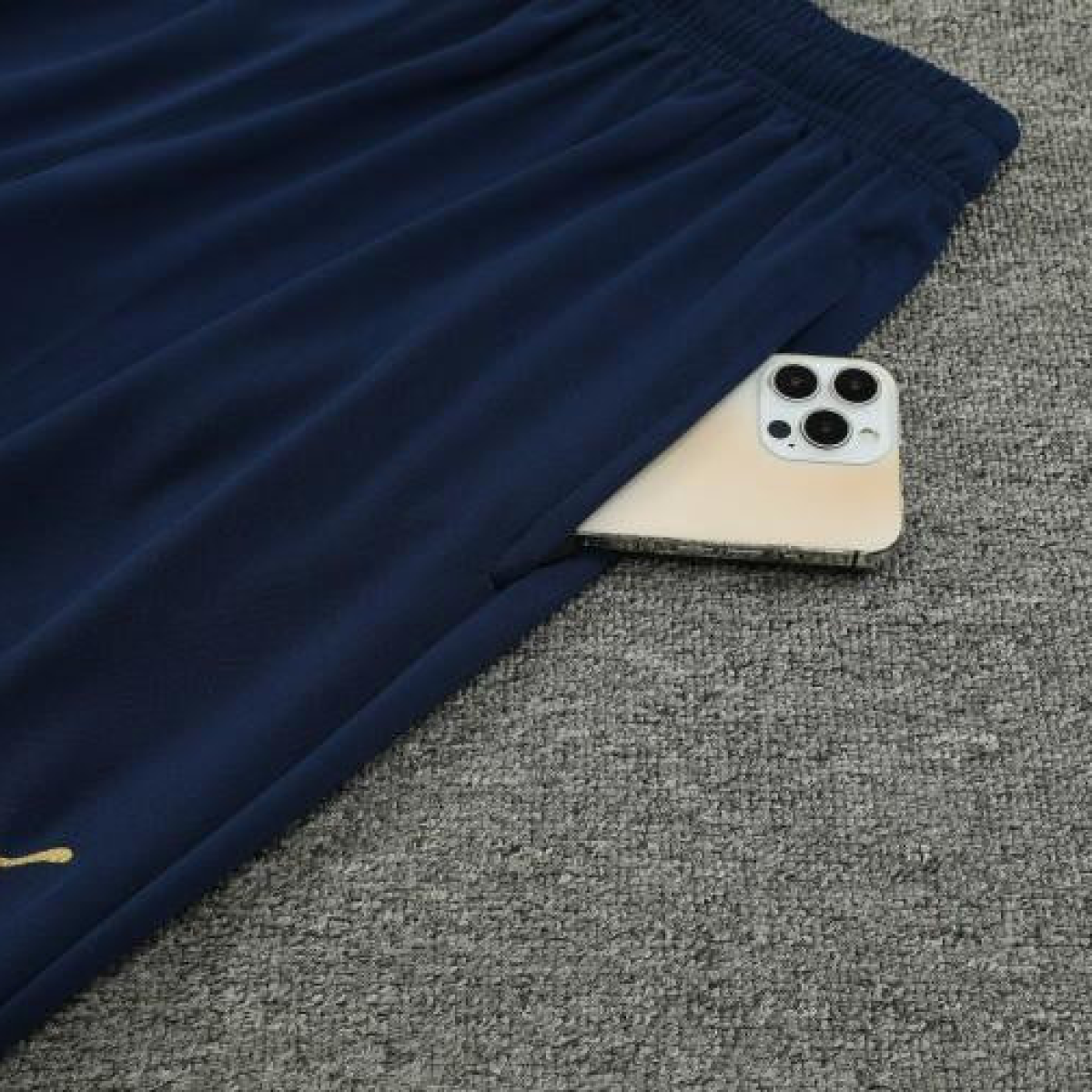 23/24 Olympique Marseille Navy Half Zipper Jacket+ Pants