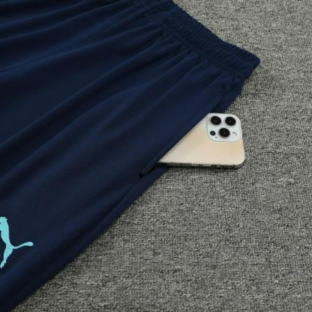 23/24 Olympique Marseille Blue Half Zipper Jacket+ Pants