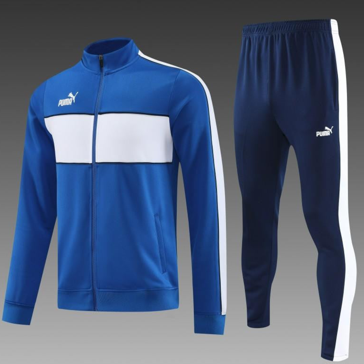 23/24 Puma Blue White Full Zipper Jacket+Pants