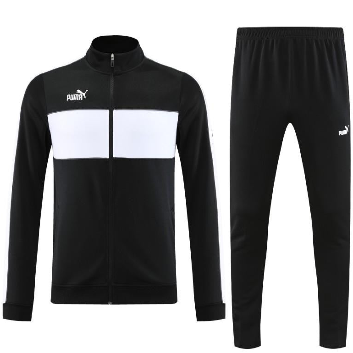23/24 Puma Black White Full Zipper Jacket+Pants