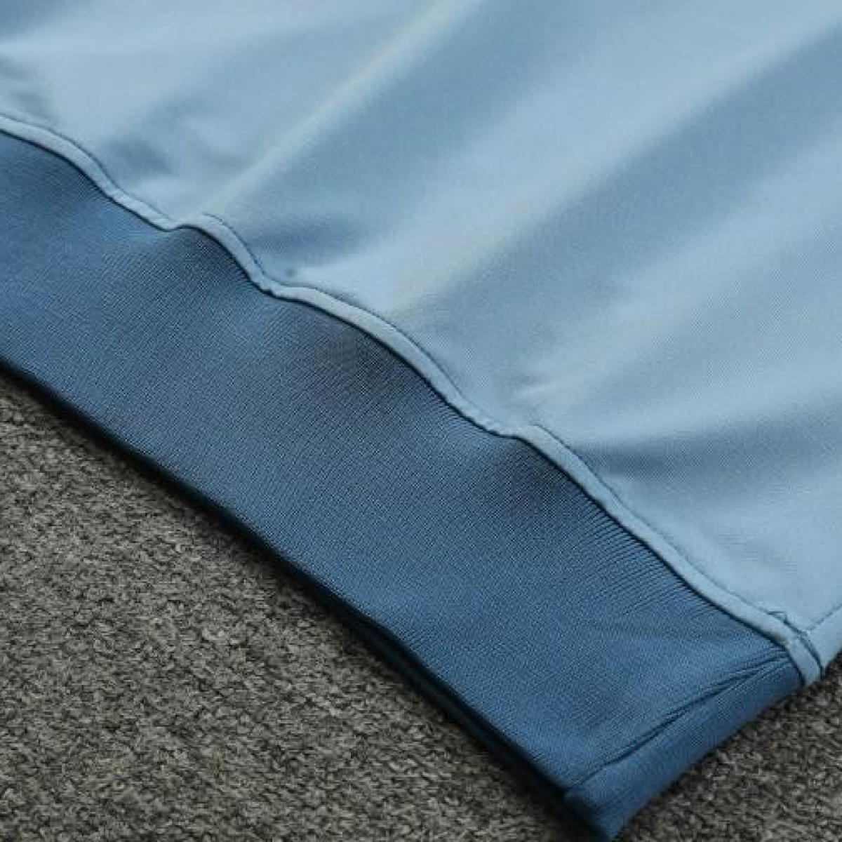 23/24 Olympique Marseille Blue Half Zipper Hoodie Jacket +Pants