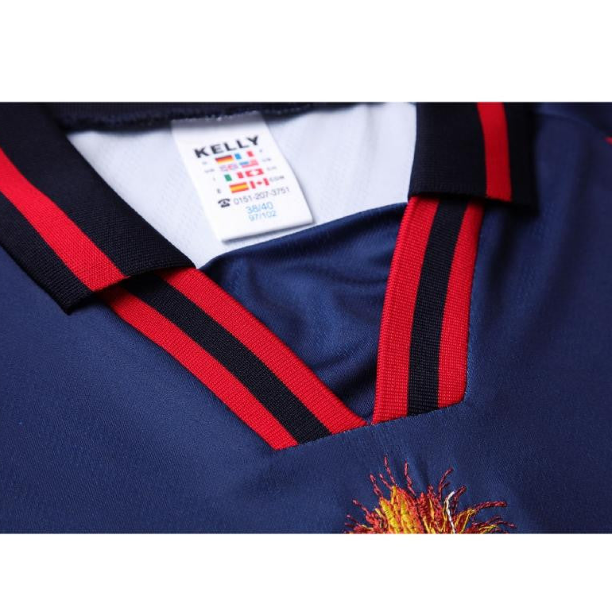 Retro 98/99 West Ham United x Iron Maiden Long Sleeve Navy Jersey
