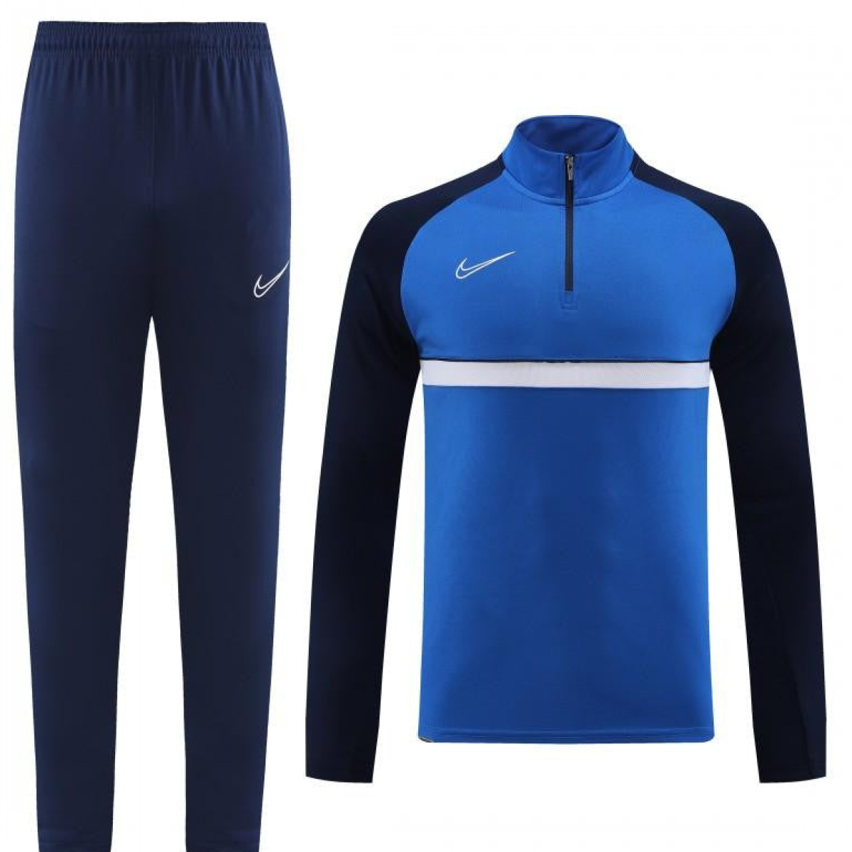 2023 NIKE Blue Black Half Zipper Jacket +Pants