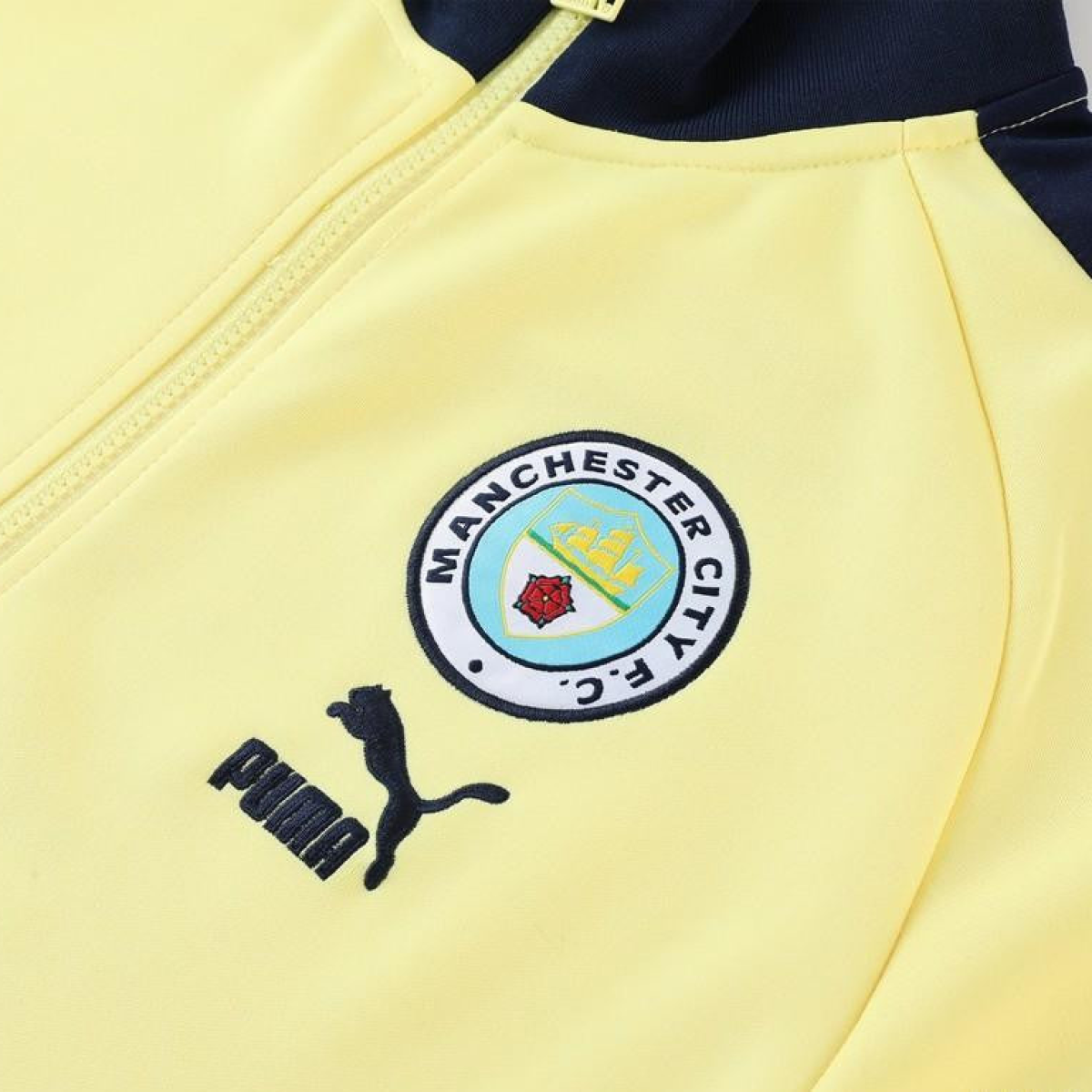 23/24 Manchester City Yellow Full Zipper Jacket +Pants