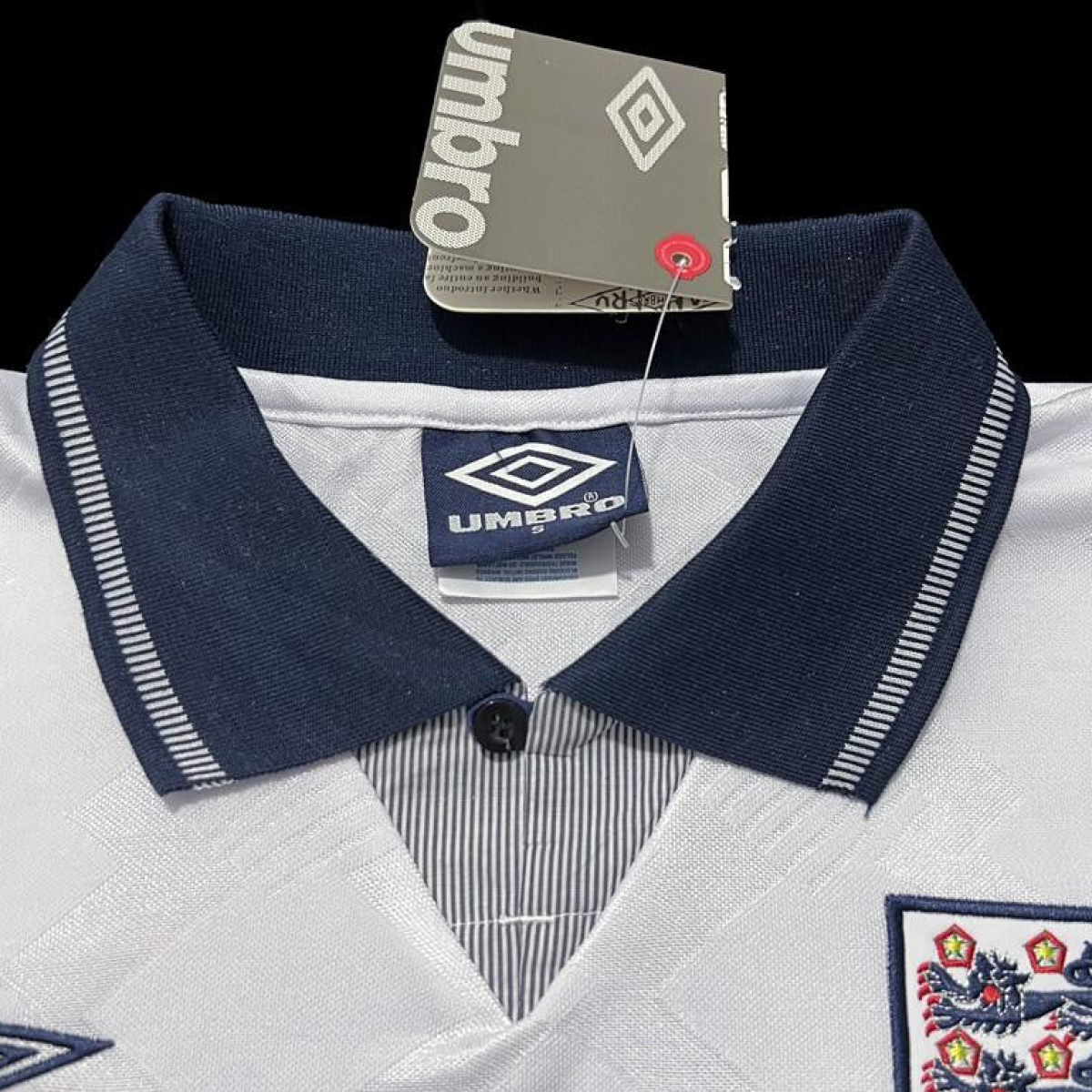 Retro 1990 England Home Soccer Jersey