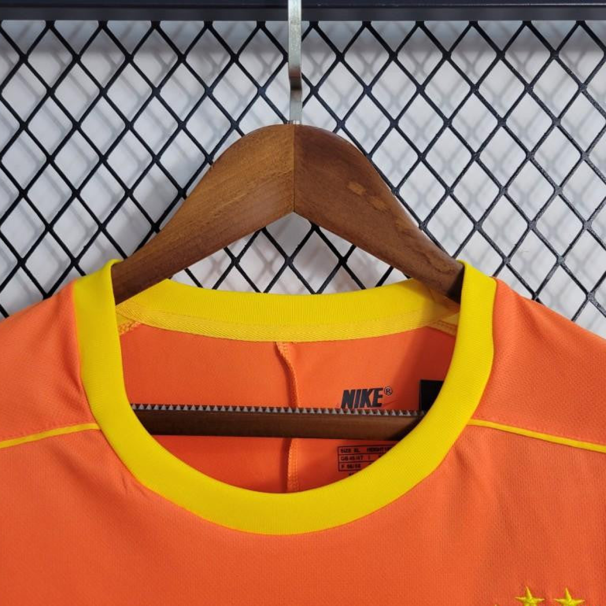 Retro Long Sleeve 1998 Brazil Goalkeeper Orange Jersey