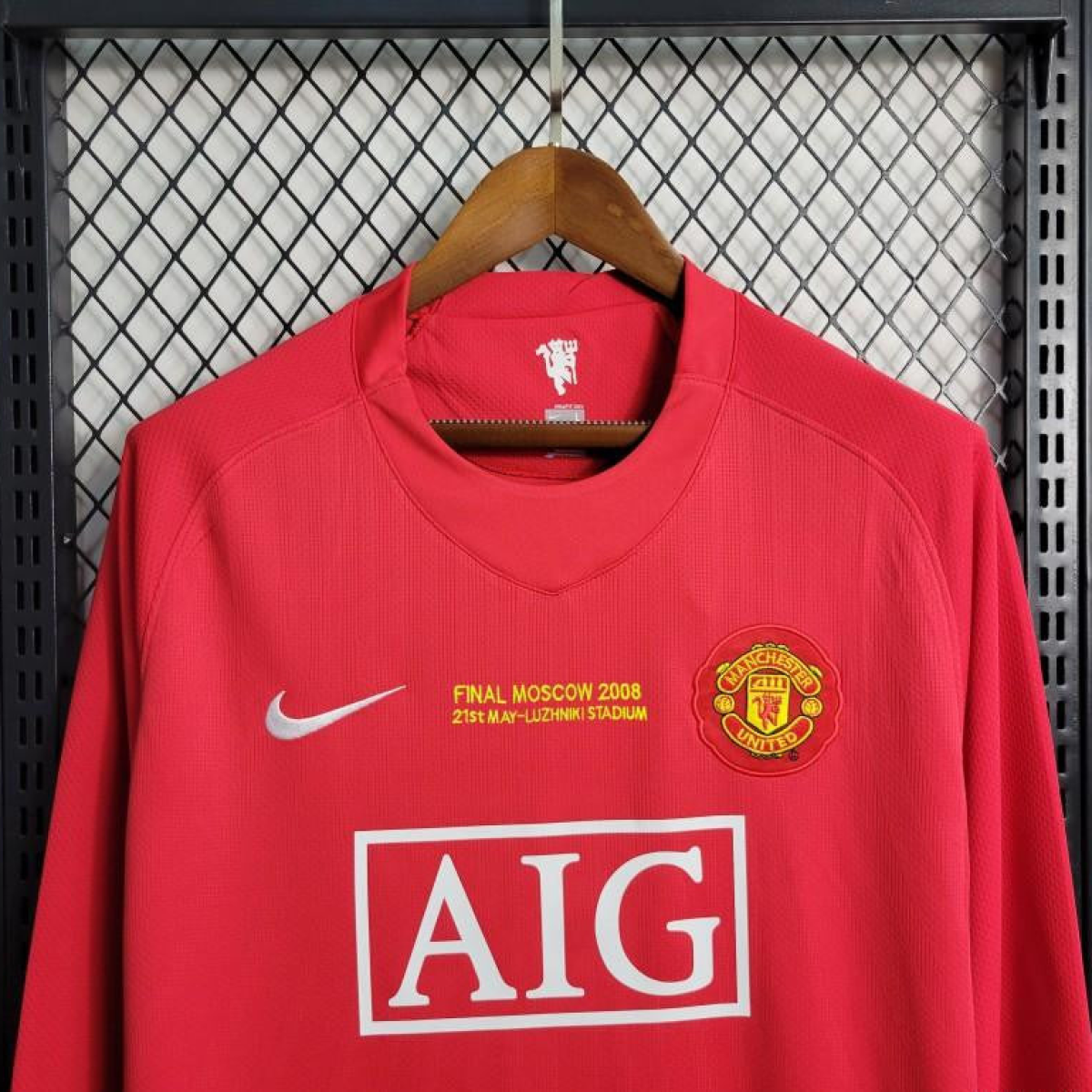 Retro Long Sleeve 07-08 Manchester United Champions League Version Home Jersey