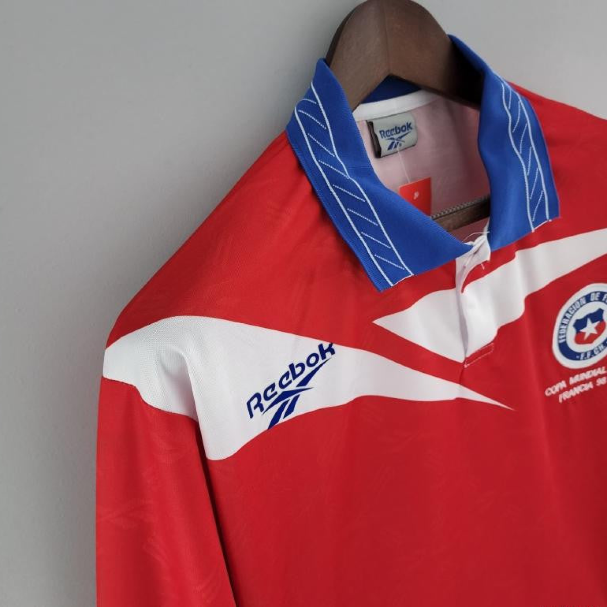Retro Long Sleeve 1998 Chile Home Soccer Jersey