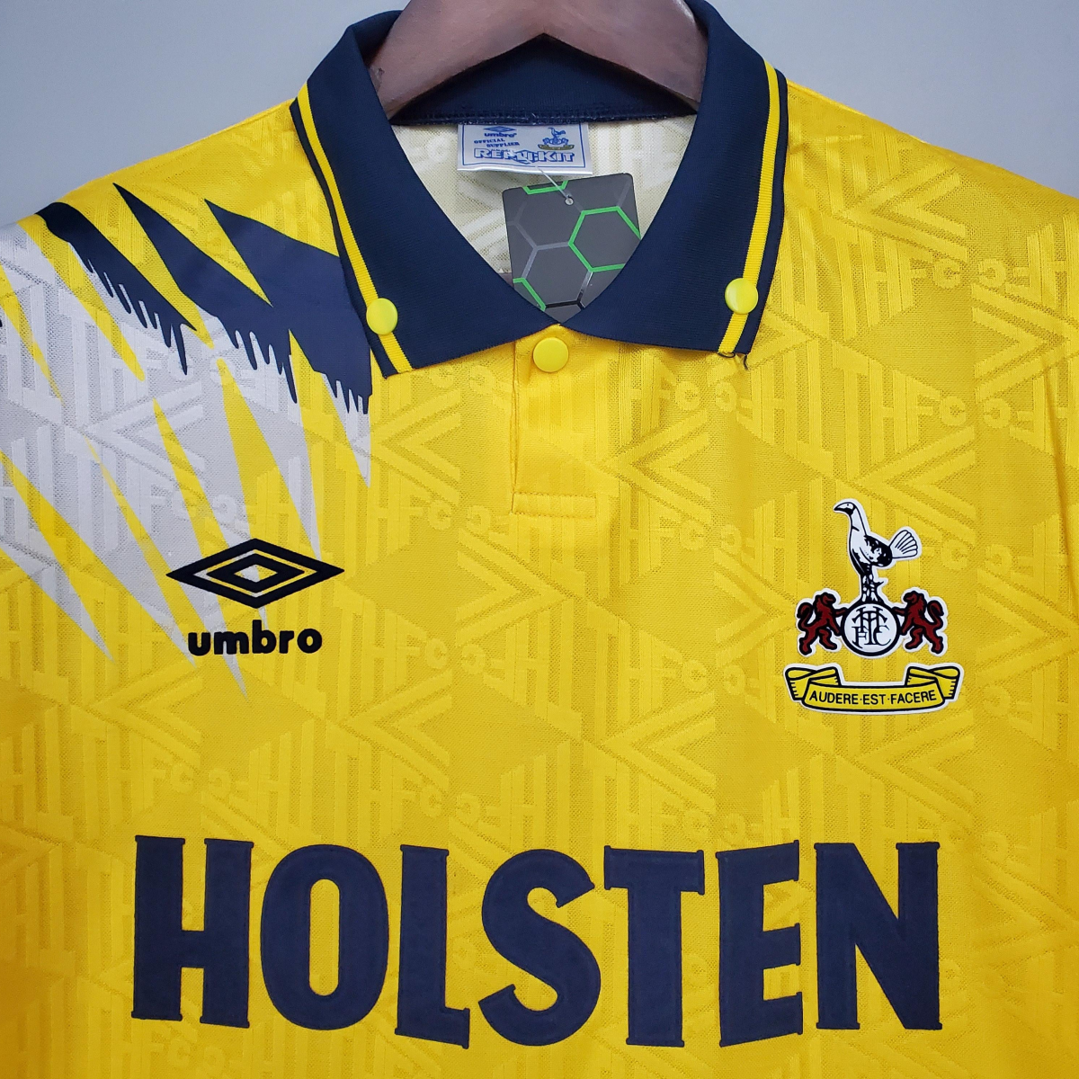 Retro Tottenham 92/94 Away Yellow Soccer Jersey
