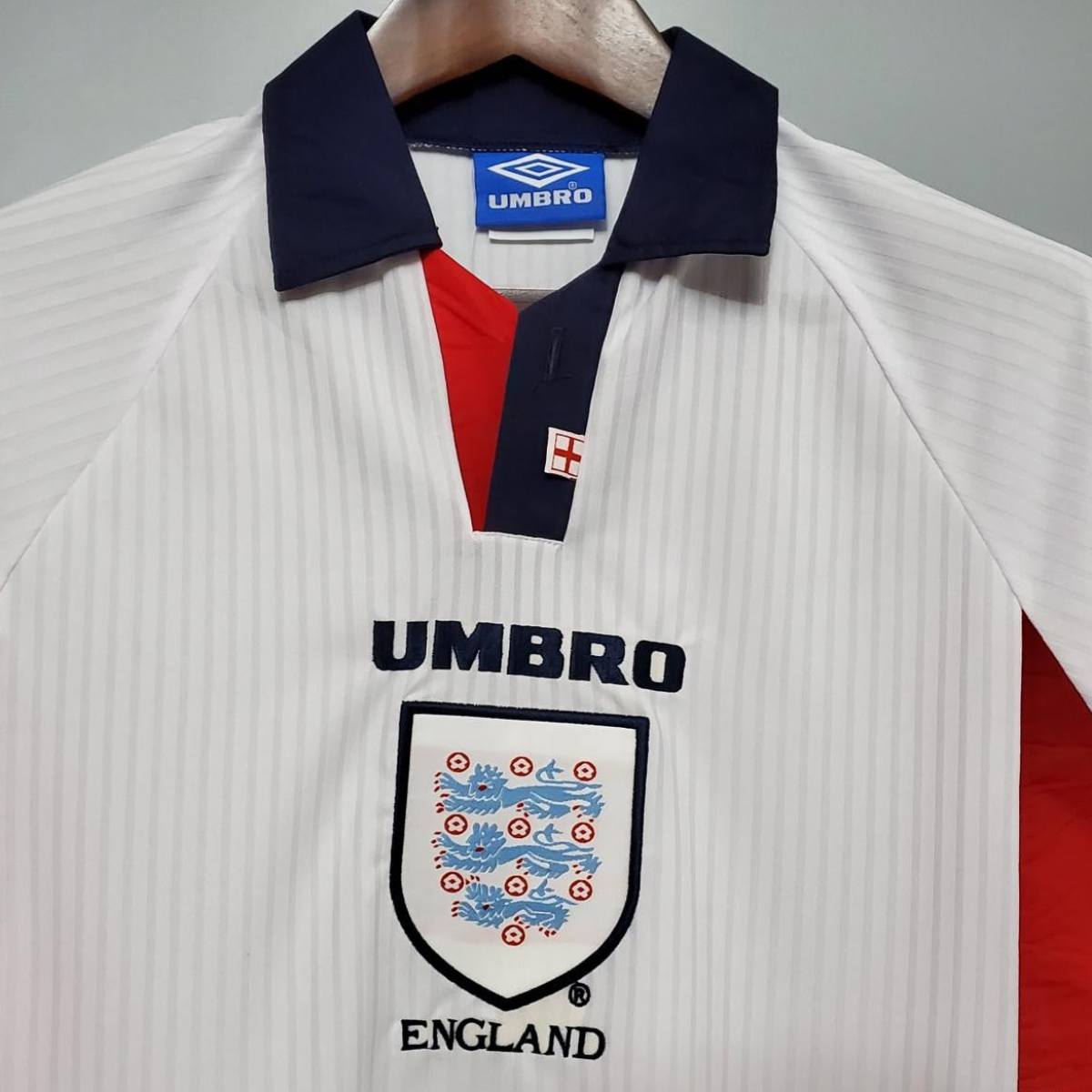 Retro Long Sleeve 1998 England home Soccer Jersey
