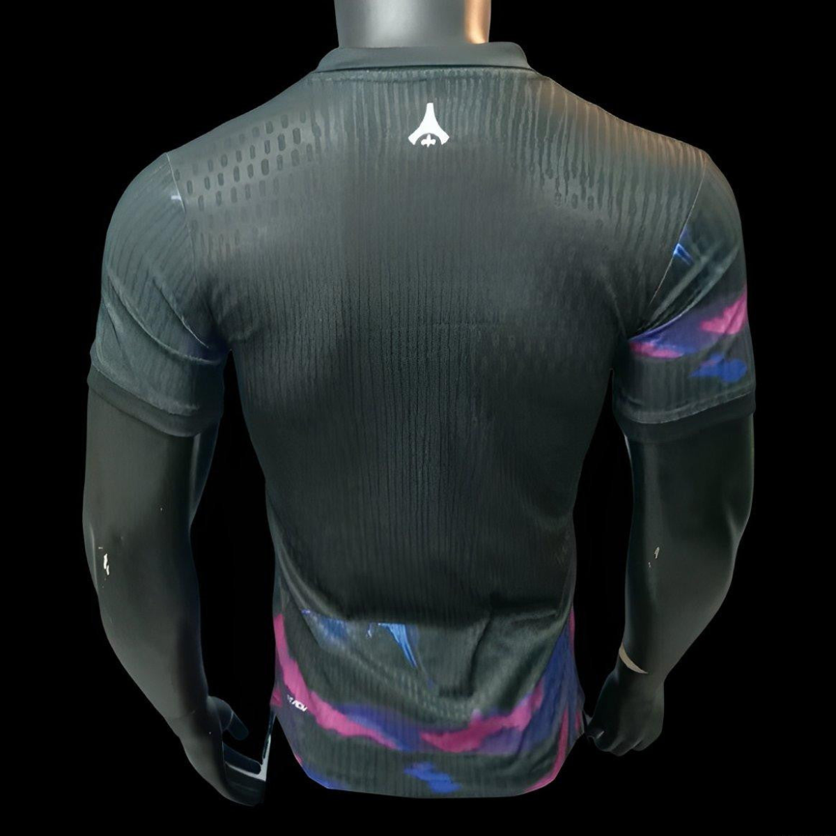 Player Version 25/26 Paris Saint-Germain Black with Blue-Pink Abstract Pattern Jersey