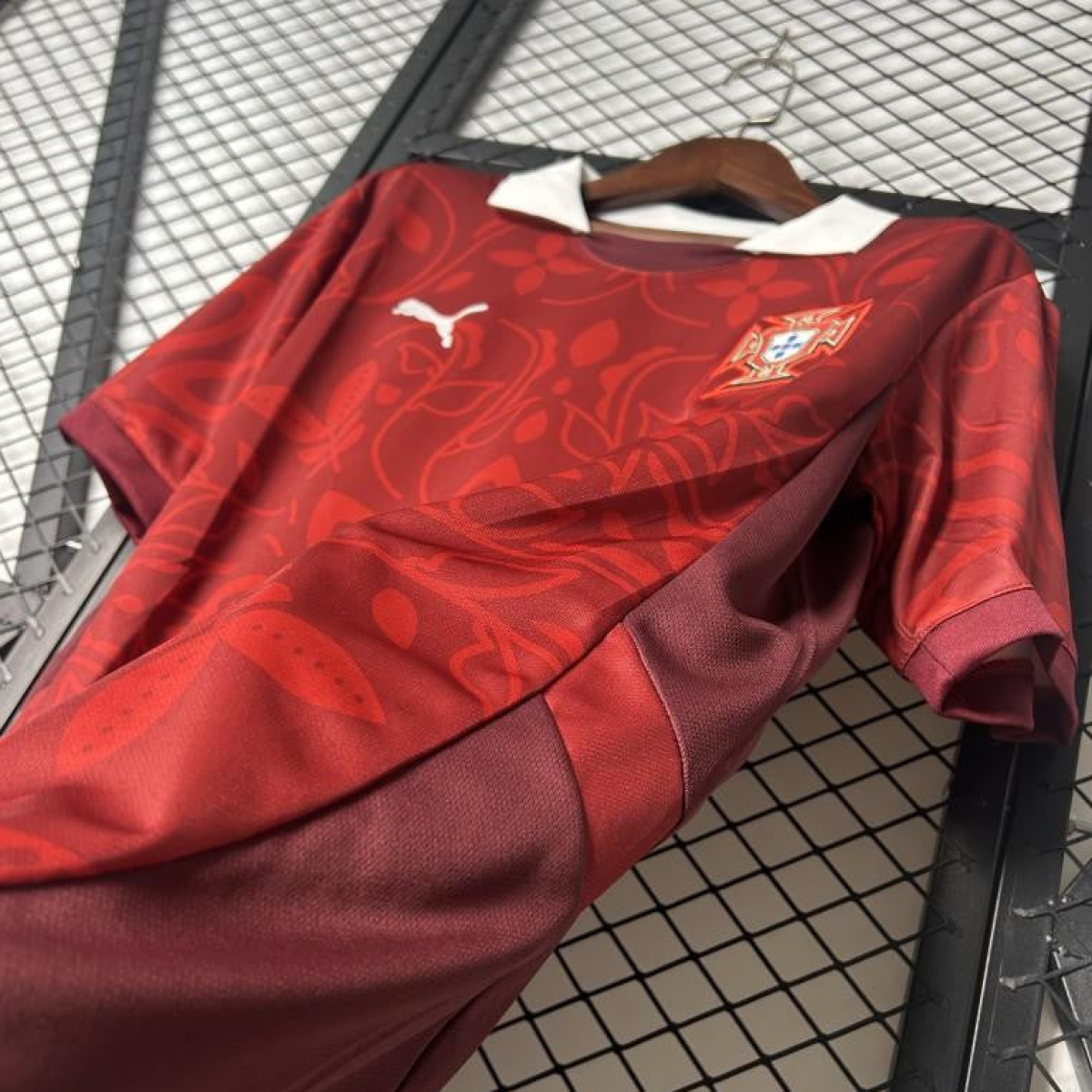 2025 Portugal National Team Burgundy with Floral Pattern Jersey
