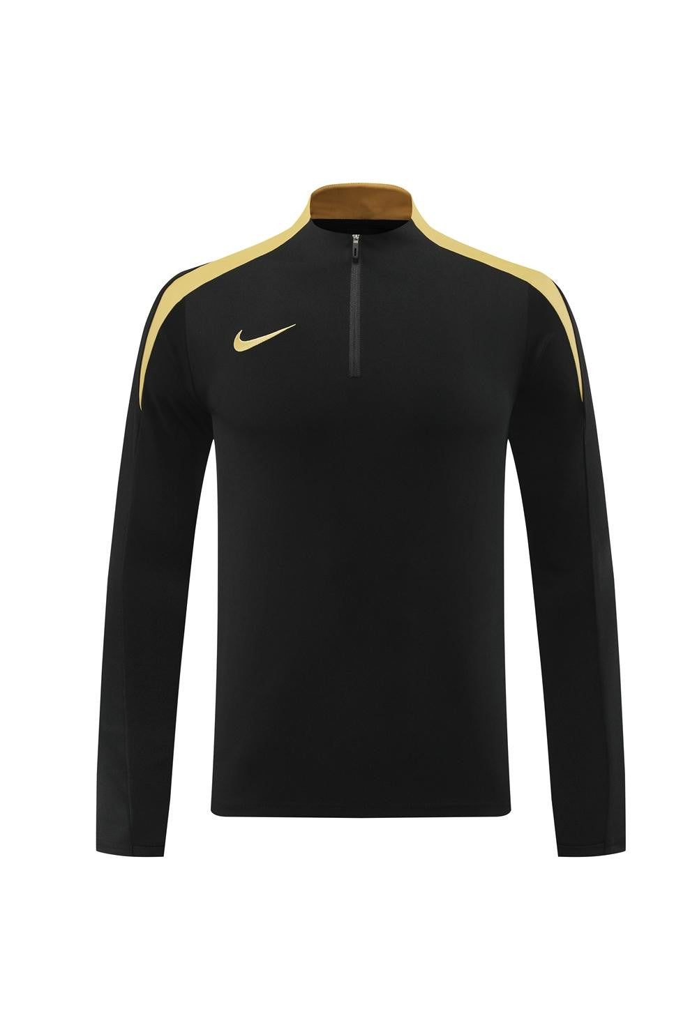 24/25 Nike Black/Golden Half Zipper Jacket+Long Pants