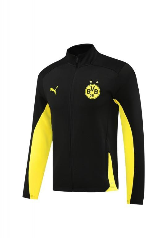 24/25 Borussia Dortmund Black/Yellow Full Zipper Jacket +Long Pants