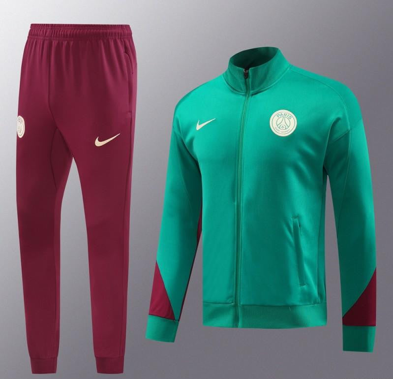 24/25 PSG Green Full Zipper Jacket +Long Pants