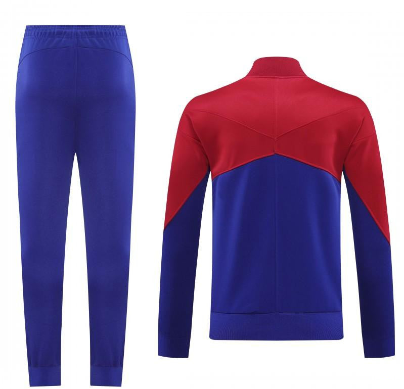 24/25 Barcelona Blue/Red Full Zipper Jacket +Long Pants
