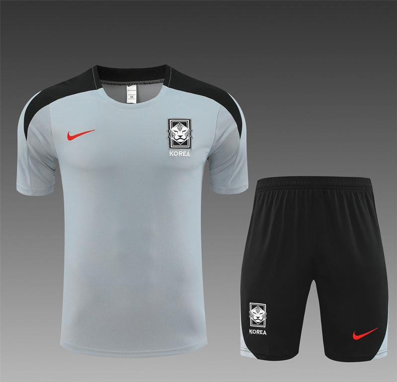 2024 South Korea Grey Short Sleeve Jersey+Shorts