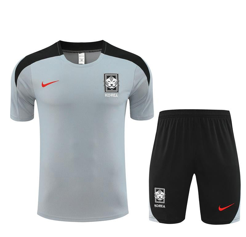 2024 South Korea Grey Short Sleeve Jersey+Shorts