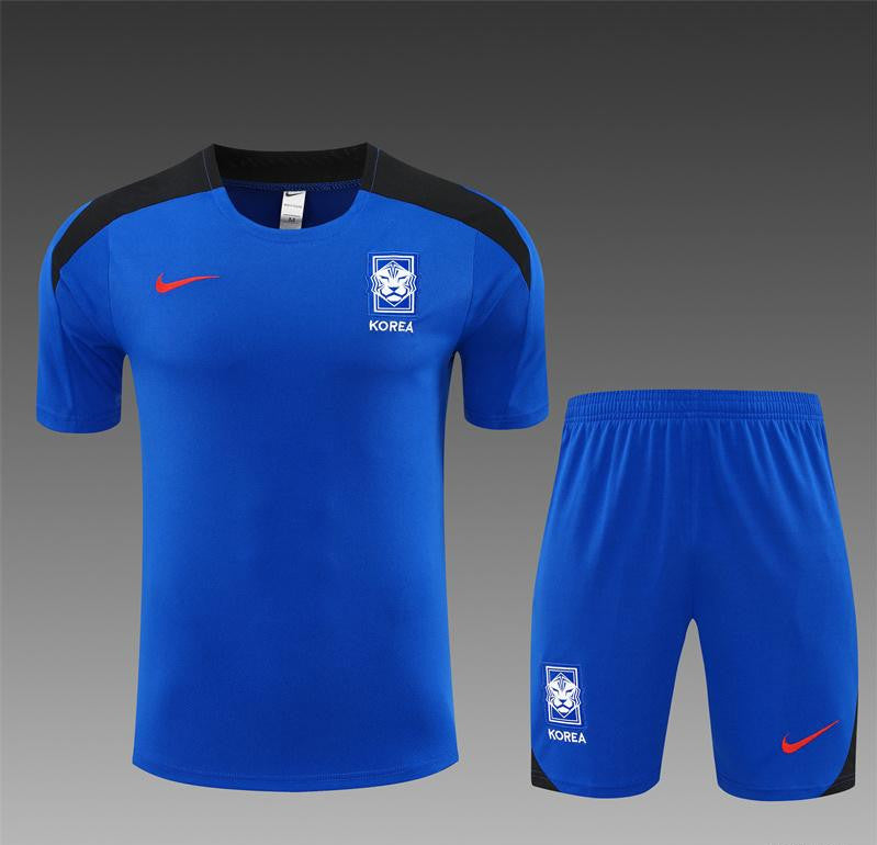 2024 South Korea Blue Short Sleeve Jersey+Shorts