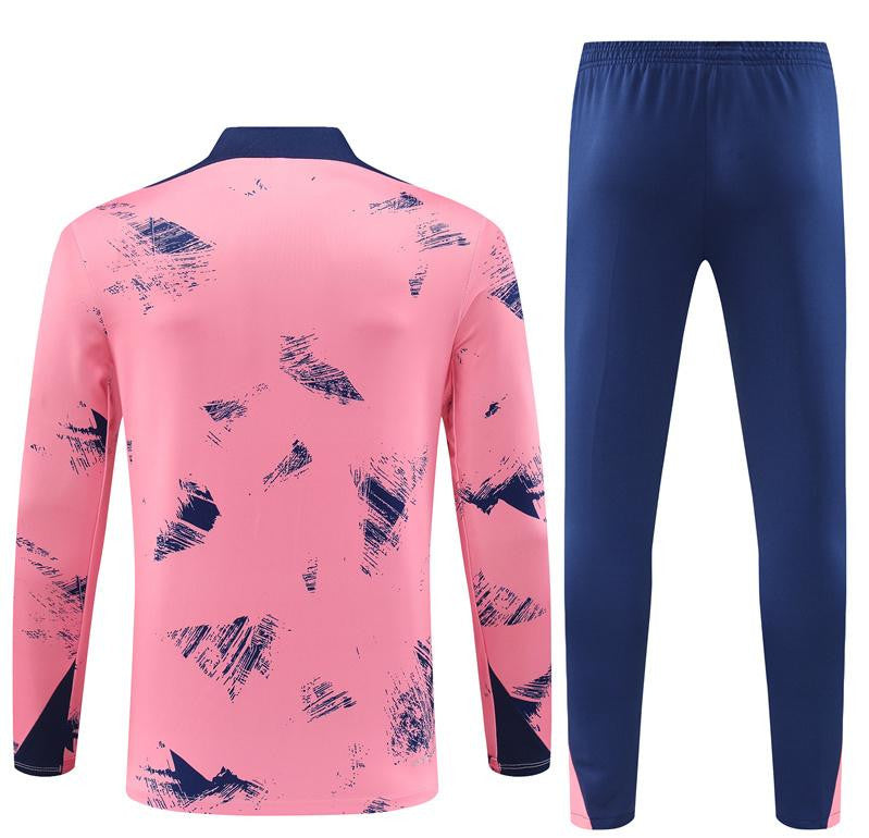 24/25 PSG Pink Half Zipper Jacket+Long Pants