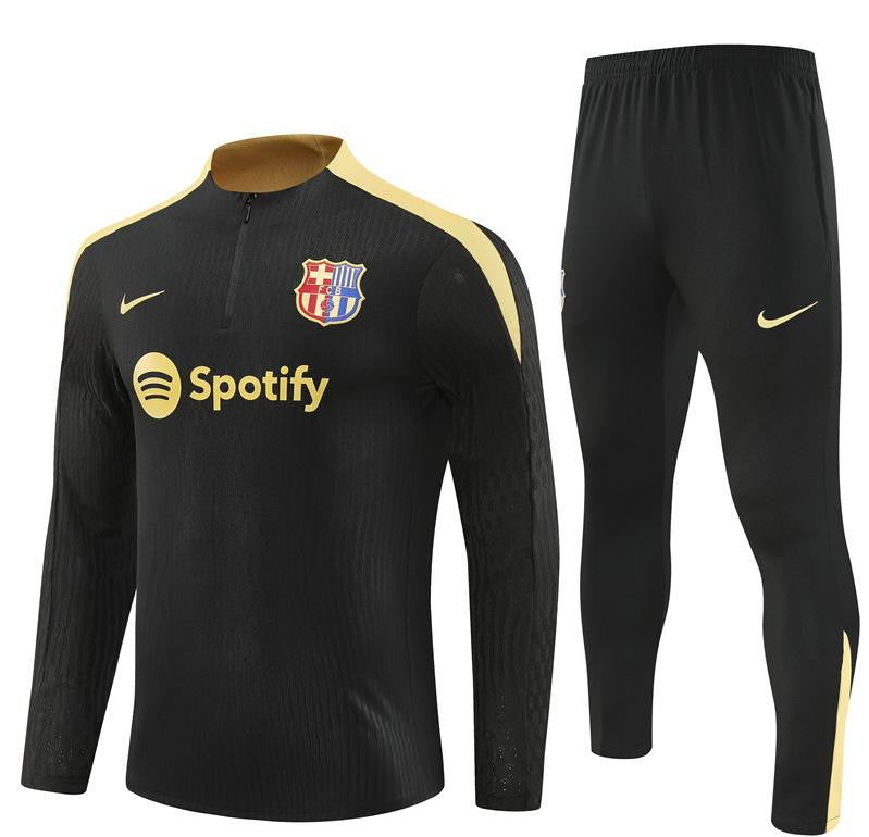 24/25 Barcelona Black Half Zipper Jacket+Long Pants