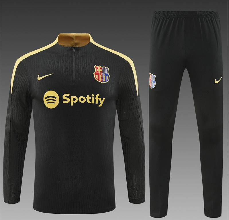 24/25 Barcelona Black Half Zipper Jacket+Long Pants