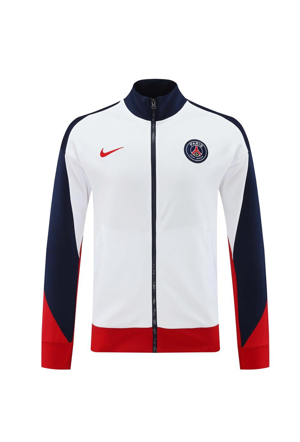 24 25 PSG White Full Zipper Jacket +Long Pants