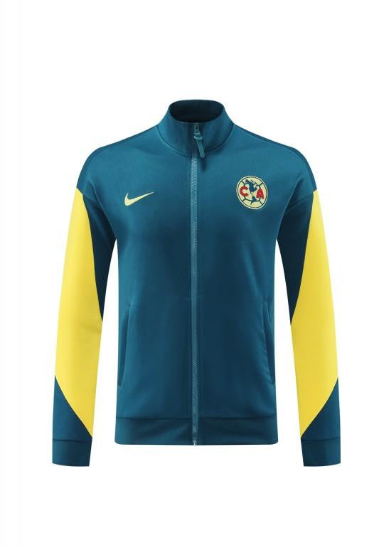 24/25 Club America Green/Yellow Full Zipper Jacket +Long Pants