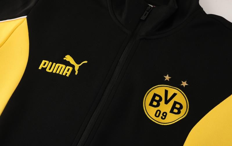 25/26 Borussia Dortmund Black/Yellow Full Zipper Jacket +Long Pants