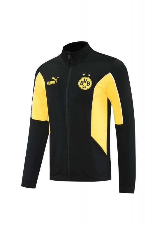 25/26 Borussia Dortmund Black/Yellow Full Zipper Jacket +Long Pants