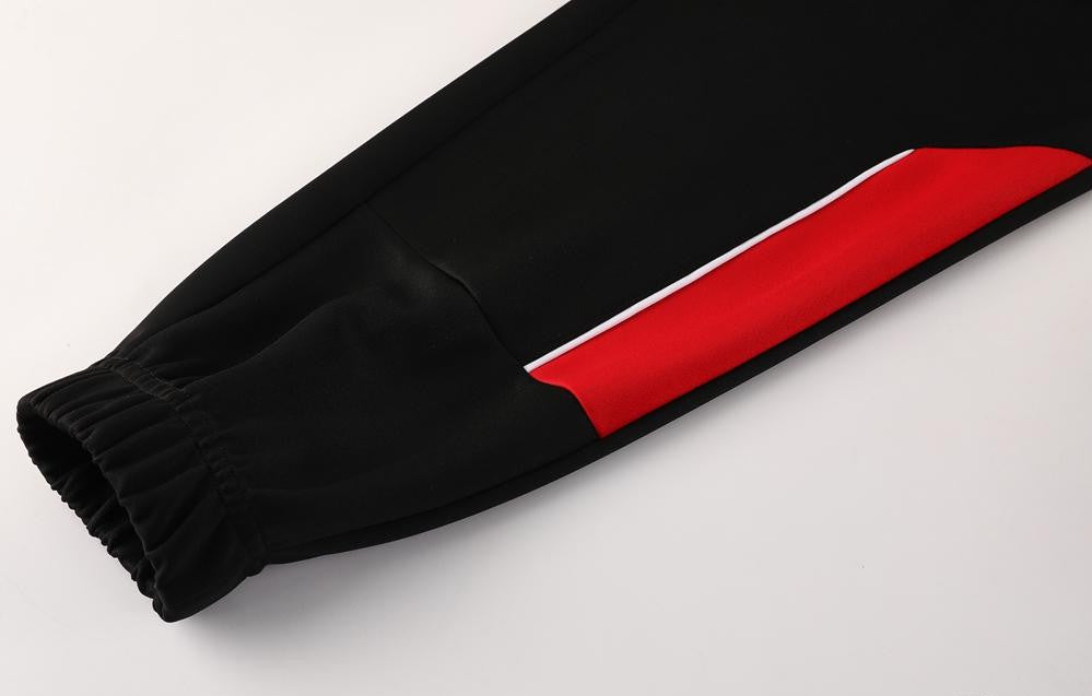 25/26 AC Milan Black/Red Full Zipper Jacket +Long Pants