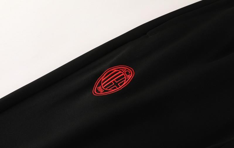 25/26 AC Milan Black/Red Full Zipper Jacket +Long Pants